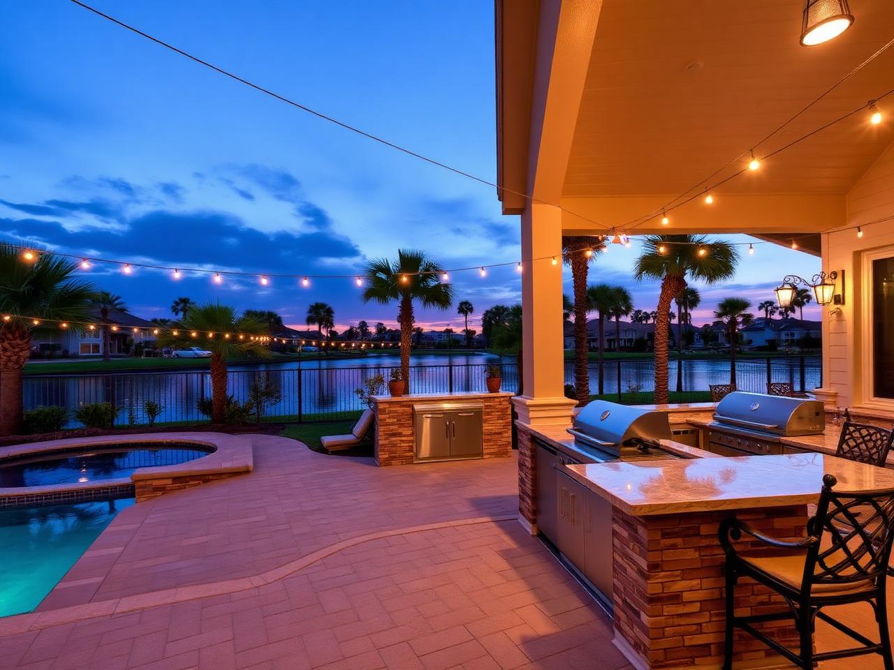 Outdoor Kitchen & Pool